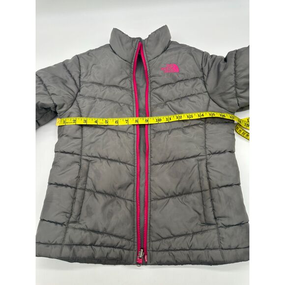 The North Face Kids Puffer Jacket SZ M* Zip Up & Pockets Gray AS IS - Picture 4 of 8
